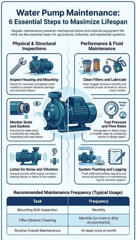 Routine Maintenance Checklist for Water Pumps