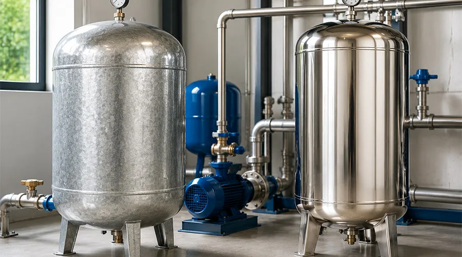 Galvanized vs Stainless Pressure Tank