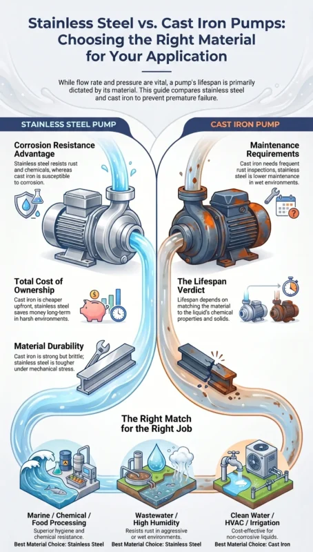 Stainless Steel vs Cast Iron Pumps