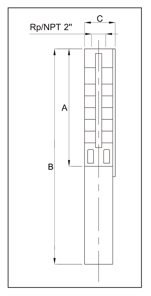 Dimensions Submersible Pumps SP40 70