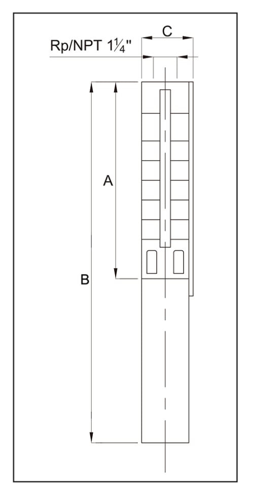Dimensions Submersible Pumps SP5 10 18 1 1