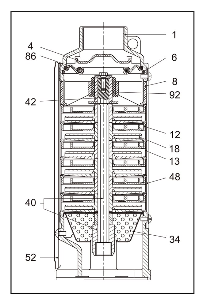 Parts List Submersible Pumps 4in 4