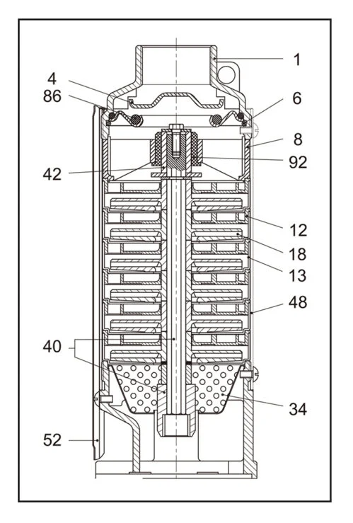 Parts List Submersible Pumps 4in 499x739 1