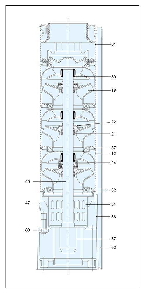 Parts List Submersible Pumps 4in